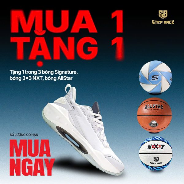 Giày Bóng Rổ Step Back Comet Star Platinum | Tặng bóng Step Back