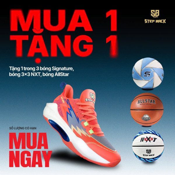 Giày Bóng Rổ Step Back Comet Star Red | Tặng bóng Step Back